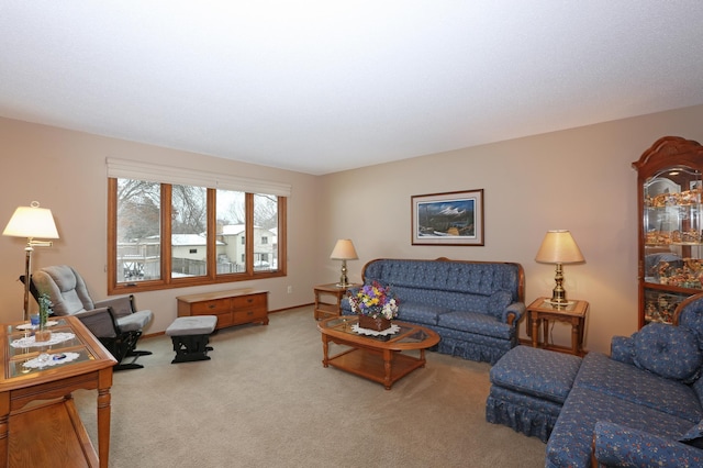 view of carpeted living room