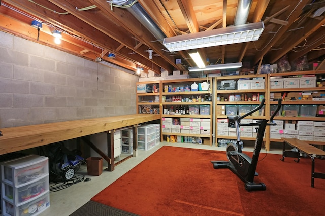 view of storage room