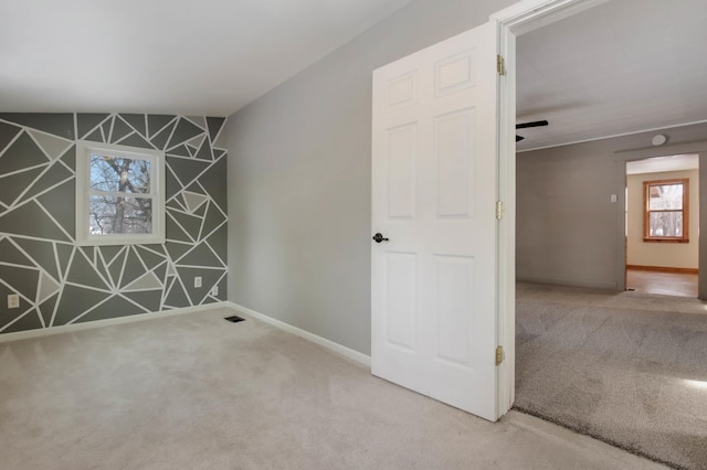 view of carpeted empty room