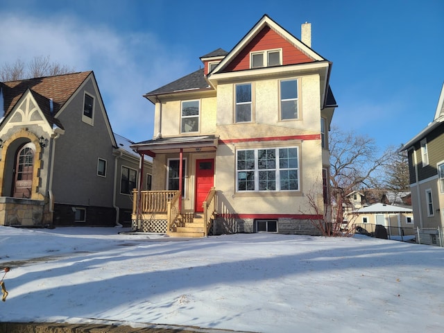 view of front facade featuring a porch