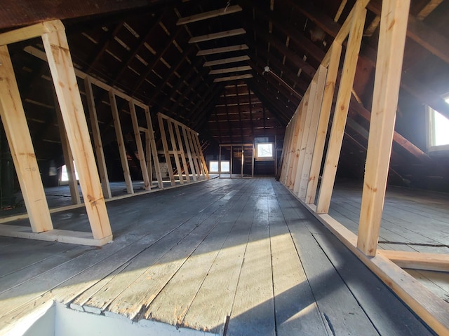 view of attic