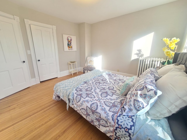 bedroom featuring wood-type flooring