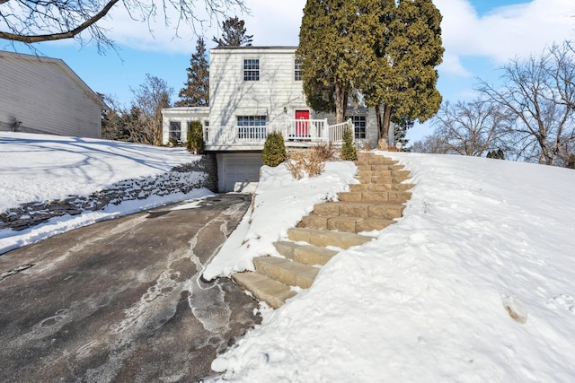 exterior space with a garage and driveway