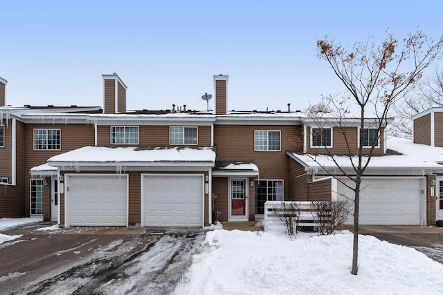 view of property featuring a garage