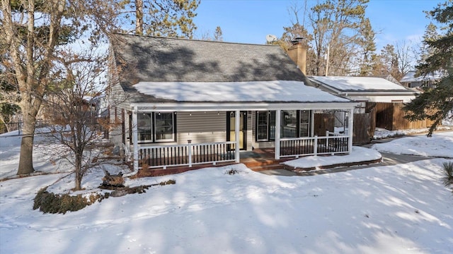 view of front of house with covered porch