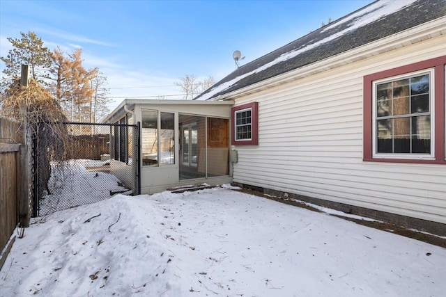 exterior space with a sunroom