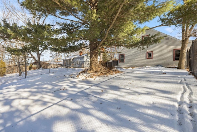 view of snowy yard