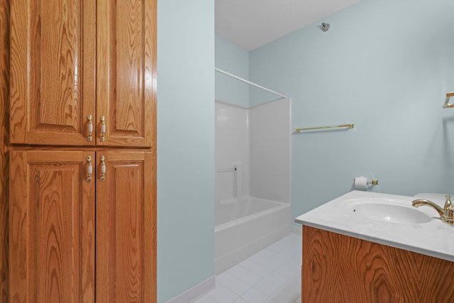 11030 Mississippi Blvd NW Unit 221, Coon Rapids, MN 55433 - bathroom with tile patterned floors, vanity, and washtub / shower combination