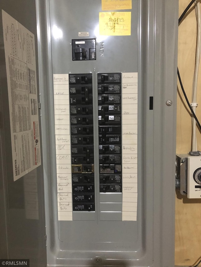 utility room with electric panel