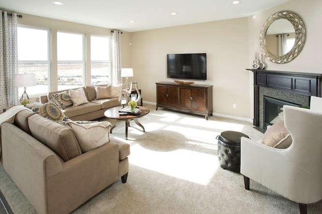 view of carpeted living room