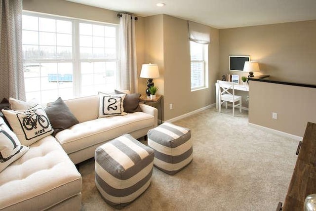 view of carpeted living room