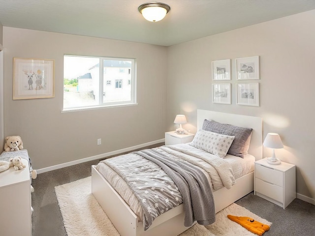 bedroom with carpet floors