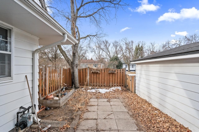 view of patio with fence