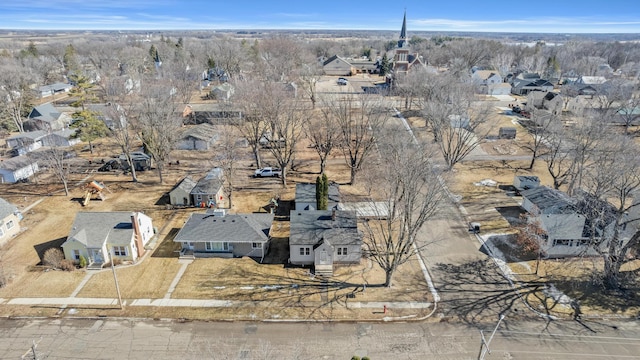 aerial view with a residential view