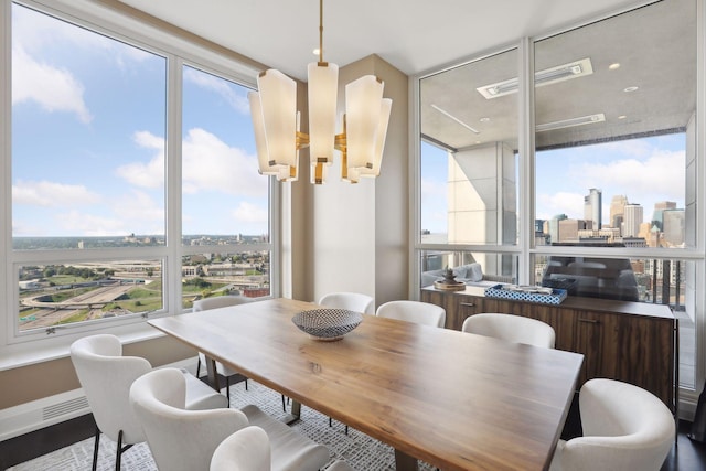 view of dining space