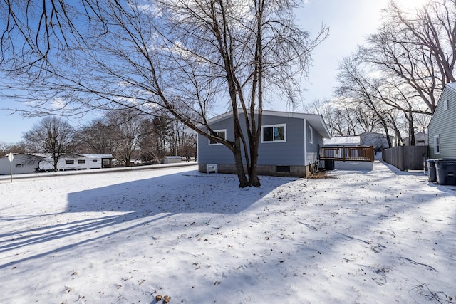 exterior space with a wooden deck