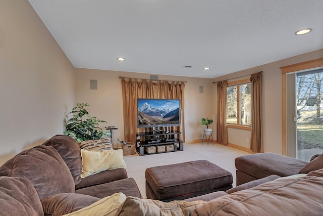 view of carpeted living room