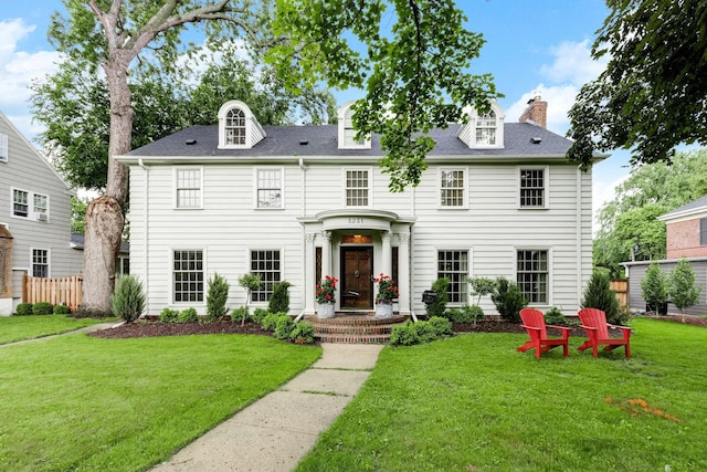 exterior space featuring a front lawn