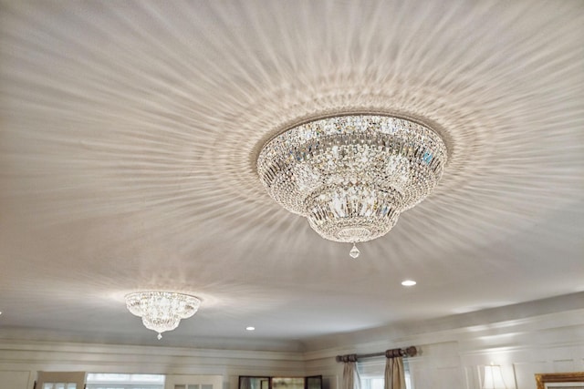 5231 Clinton Ave, Minneapolis, MN 55419 - interior details featuring recessed lighting and a notable chandelier