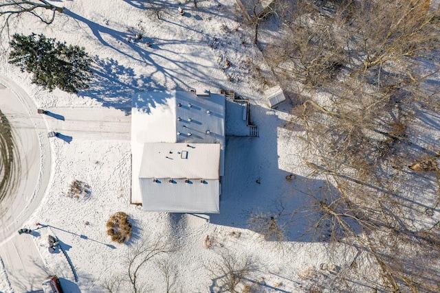 view of snowy aerial view