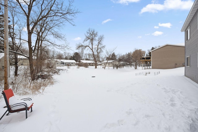 view of snowy yard