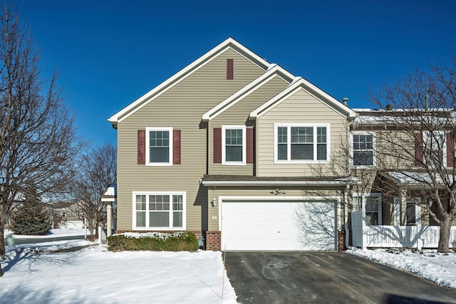 view of property featuring a garage