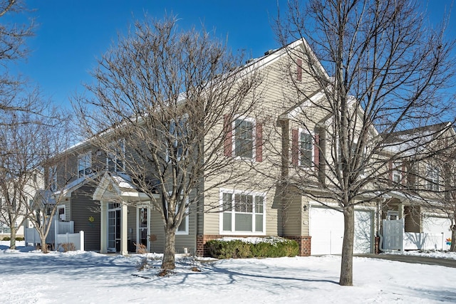 view of front facade with a garage