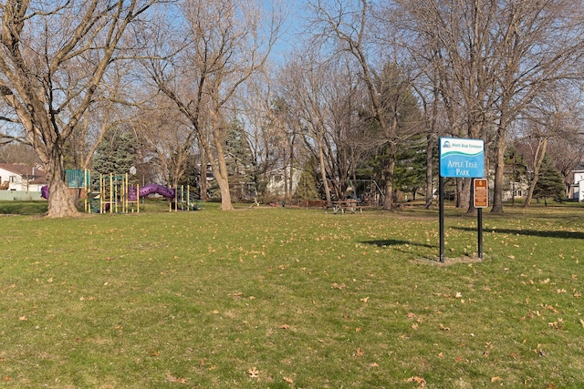 view of yard with playground community