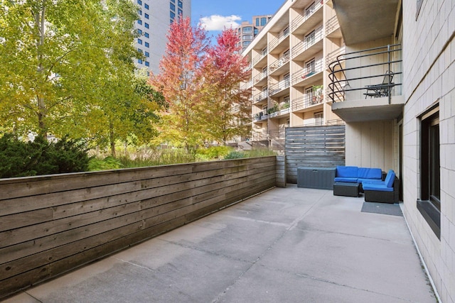 view of patio with outdoor lounge area