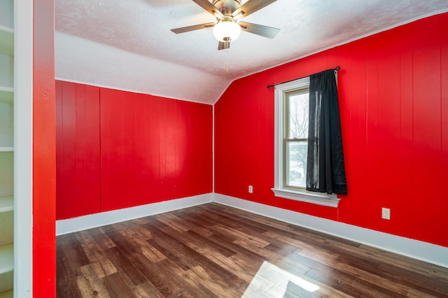 109 3rd St E, Ada, MN 56510 - bonus room featuring wood finished floors, a ceiling fan, and lofted ceiling