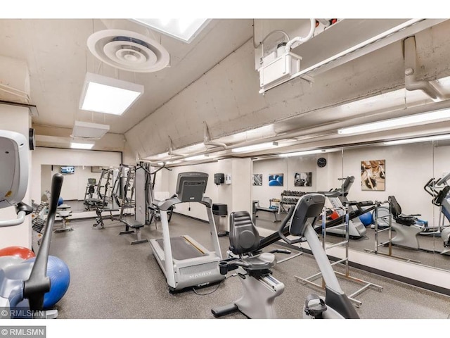 view of workout area