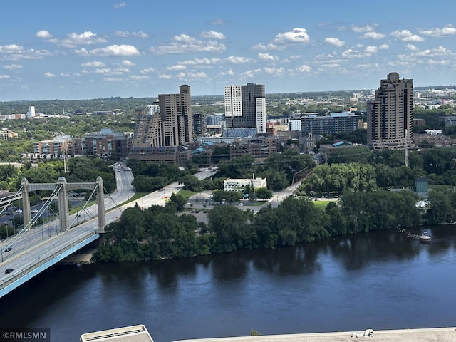 view of city featuring a water view