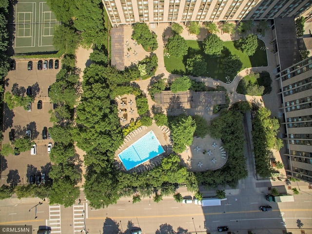 birds eye view of property