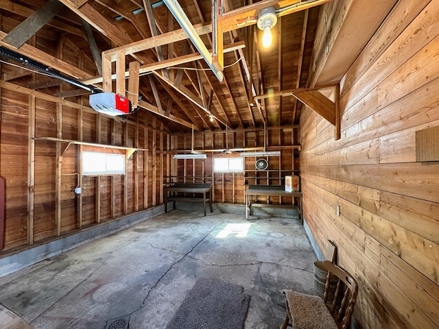 garage featuring a garage door opener