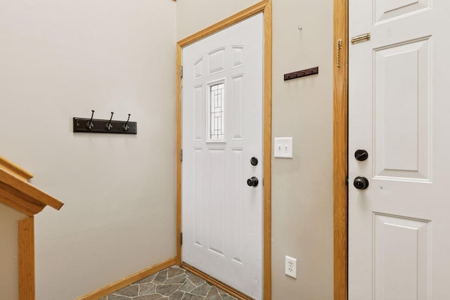 entryway with baseboards