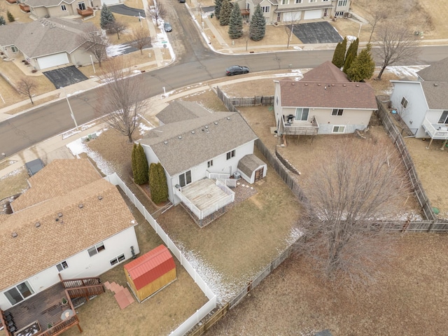 drone / aerial view featuring a residential view