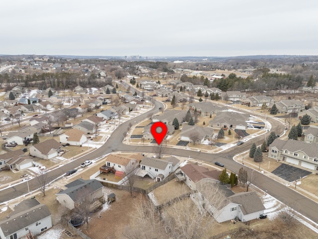 bird's eye view featuring a residential view