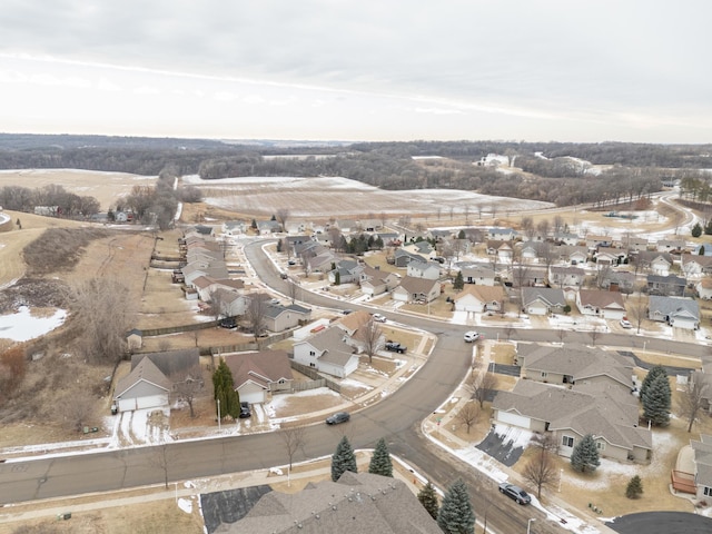 aerial view with a residential view