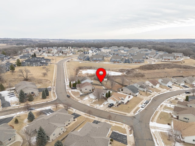 aerial view featuring a residential view