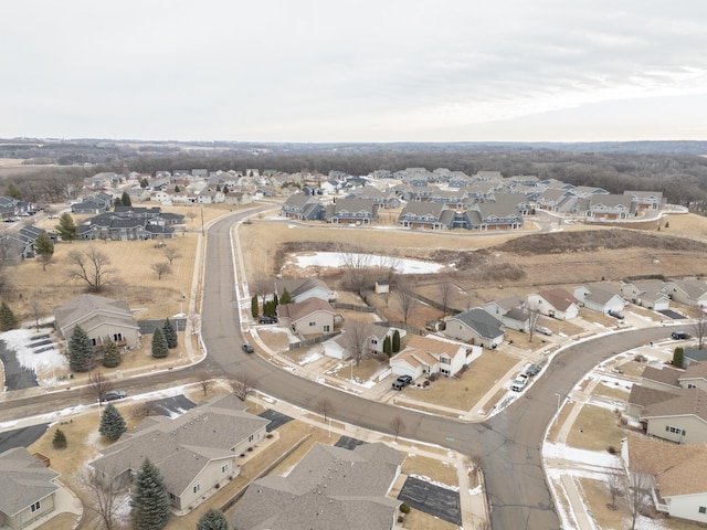 drone / aerial view with a residential view