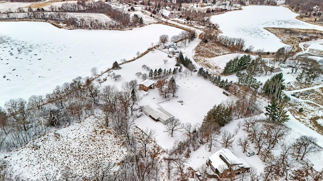 view of snowy aerial view