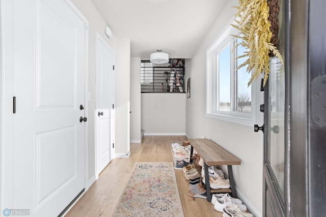 interior space with light wood-type flooring