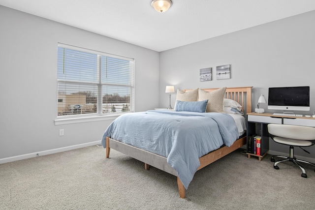 bedroom with carpet floors