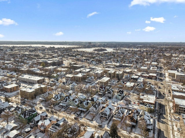 drone / aerial view featuring a residential view