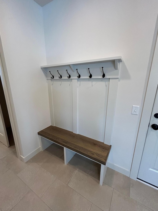 mudroom with baseboards