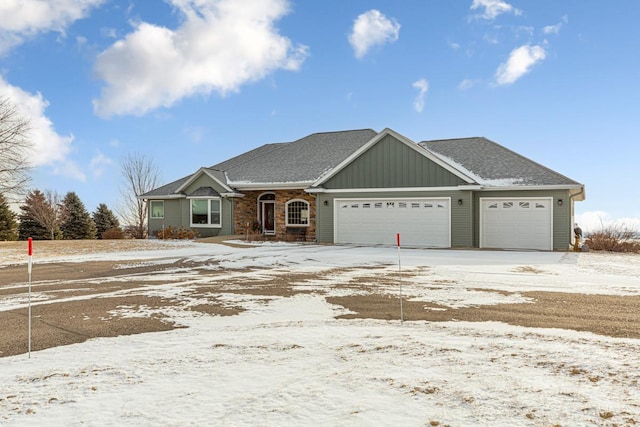 view of front of home featuring a garage