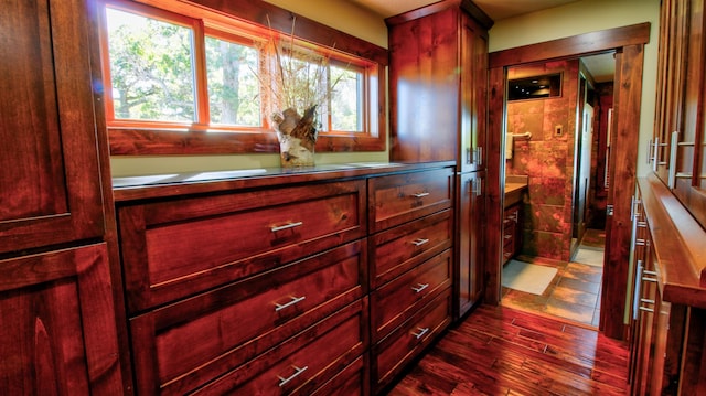 interior space featuring wood finished floors