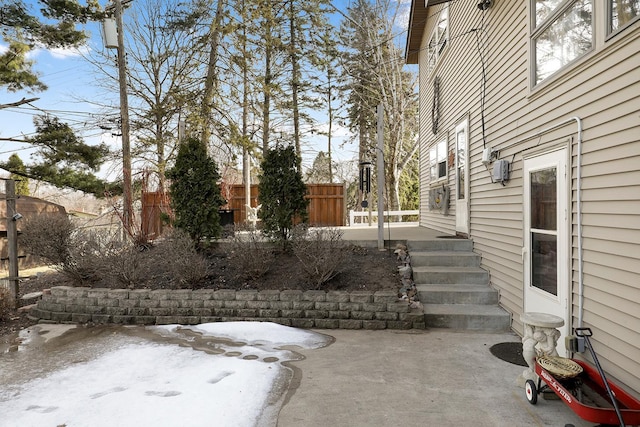 view of patio / terrace with fence