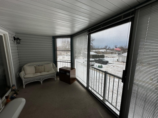 view of sunroom