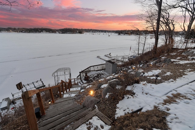 view of dock area